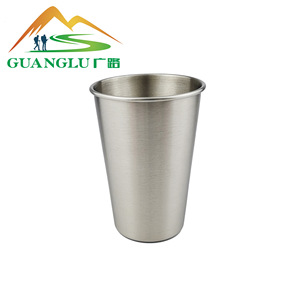 Guanglu - Taza de cerveza de acero inoxidable, 500 ml, de una sola capa, portátil, para acampar al aire libre - Product Image 5