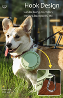 Bol pliable en silicone pour animaux de compagnie, motif uni, portable, pliable, pour nourriture et eau, pour les voyages, utilisation en extérieur, pour chiens