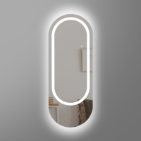 Miroir sur pied sans cadre pour hôtel, avec éclairage LED intégré, miroir de salon pleine longueur avec lumières LED, miroir corporel