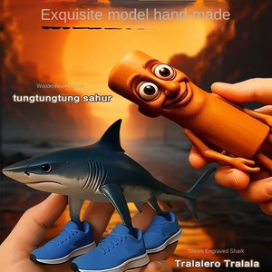 Tung Tung Tung Sahur Figure Llaveros Italian Brainrot Toys Boneco Key Ring Tralalero Tralala Juguete Keychain - Product Image 3