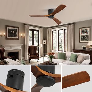 Ventilador de techo Db de 52 pulgadas con motor de CC, control remoto y luz para uso en exteriores - Product Image 3