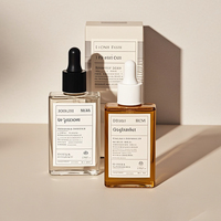 Bouteilles Compte-gouttes de Luxe en Verre de 30ml, 50ml, 100ml, Plates, Carrées ou Rectangulaires, à Couleur Dégradée, pour Huile à Barbe, Huiles Essentielles ou Huile Corporelle