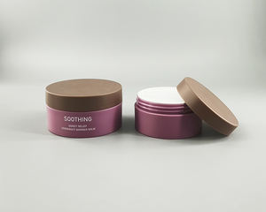 Pot de crème PP violet mat doux au toucher large ouverture vide pour hydratant de nuit baume apaisant gommage du corps - Product Image 2