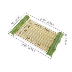 Imitation <b>bamboo</b> cold noodle tray, <b>bamboo</b>-shaped <b>container</b>, creative plating of Japanese sushi and dessert decoration - Product Image 4