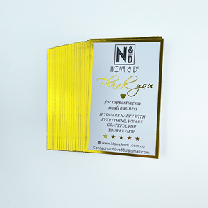 Tarjetas de Regalo Empresariales con Borde Dorado Personalizado, Impresión a Todo Color, Logotipo de Marca Personalizado, Tarjetas de Agradecimiento al por Mayor para Tiendas en Línea - Product Image 4