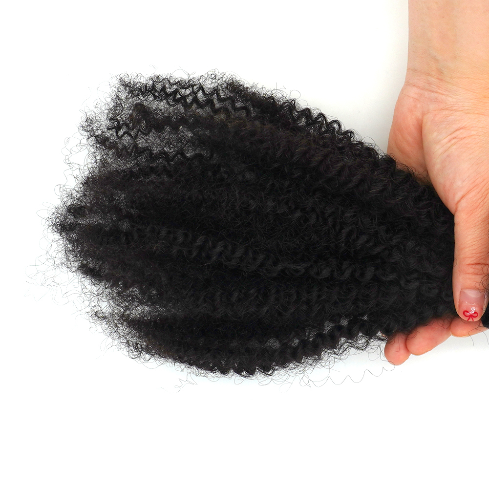 KAMA 4C Twist Soft Bouncy Brazilian Human Hair Kinky Curly Crochet Bundle Handmade 100% Virgin Remy Single Weft 50g for Braiding Detail Section 6