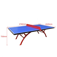 Table de ping-pong d'extérieur en panneaux SMC, pliable, pour divertissement et exercice, fabriquée en Chine