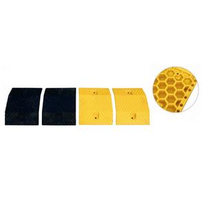 2023 <span class=keywords><strong>europeo</strong></span> reflectante amarillo-negro carretera velocidad Bump/Hump 250*345*50mm caucho de tráfico - Product Image 1