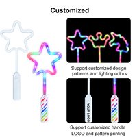 15 Zoll RGB Leuchtstab mit Anpassbarem Griff für Konzerte, Festivals, Partys, Events und Großhandel-Werbegeschenke