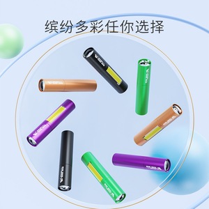 สไมล์ลิ่ง ชาร์ค มินิไฟฉายแบบชาร์จไฟผ่าน USB แบบยืดหดได้ อลูมิเนียมอัลลอยด์ LED ไฟฉายพกพากลางแจ้งแบบพกพา - Product Image 2