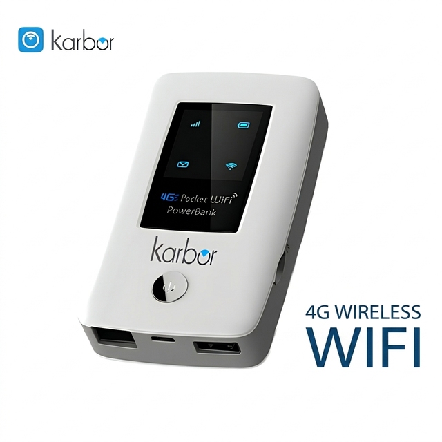 Karbor MF68 Mini 4G LTE WiFi 6 Portable Router 300Mbps Hotspot Firewall VoIP SIM Card Slot 5200mAh Battery