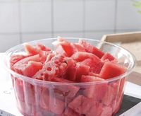 Vente chaude Durable En Plastique Transparent Boîte De Découpe De Fruits Pastèque Salade De Fruits Conteneur D'emballage Transparent Fruits Frais Coupés