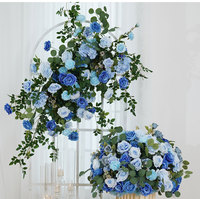 Ensemble complet de décoration florale en soie d'hortensias de la marque OBO pour événements de mariage, style moderne, pour scène d'hôtel, allée et compositions florales suspendues