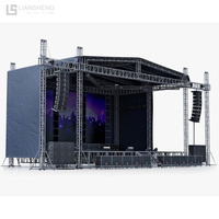 Escenario de concierto con espiga para techo plano, pantalla de armazón, gancho de iluminación, sistema de abrazadera de armazón, armazón de aluminio