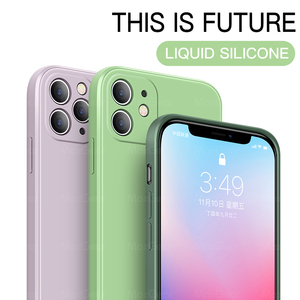 Nueva <span class=keywords><strong>funda</strong></span> de teléfono móvil de silicona con <span class=keywords><strong>bordes</strong></span> <span class=keywords><strong>cuadrados</strong></span> de cubo de Color sólido para <span class=keywords><strong>Iphone</strong></span> <span class=keywords><strong>11</strong></span> 12 Pro X Xr Xs Max Telefoon Hoesjes - Product Image 2