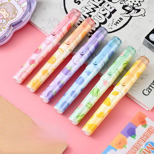 Resaltador de frutas de dibujos animados, rotulador de Color para pintura de grafiti, Resaltadores de papelería de oficina, 6 colores - Product Image 3