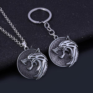 Collier tête de loup The <span class=keywords><strong>Witcher</strong></span>, porte-clés, médaillon, pendentif, cadeau - Product Image 4
