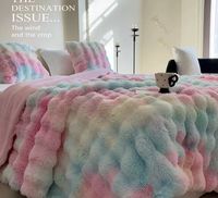 Plaid tricoté ultra doux et épais pour canapé, couverture d'hiver douce à motifs floraux, couleurs acidulées, ne perd pas ses poils, literie décorative