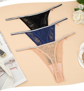 ملابس داخلية نسائية مثيرة شفافة بتطريز أنيق، سروال داخلي من النايلون سهل التنفس بخصر منخفض وأشرطة قابلة للتعديل - Product Image 2