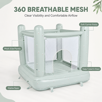 Parc de jeu gonflable pour bébé avec panneaux en maille respirante, PVC souple, parc de jeu portable, intérieur/extérieur, OEM personnalisé