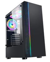 24 Years Factory CPU Gamer Gaming case with Tempered Glass for Front Panel Side Pane Computer case