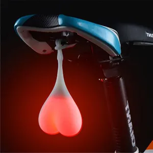 2020 사이클링 공 테일 실리콘 빛 크리 에이 티브 자전거 방수 LED 빨간색 경고등 자전거 뒷좌석 뒤 에그 램프
