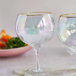 En gros Usine Stocké Pas Cher Irisé Slogan Lustre <span class=keywords><strong>Gin</strong></span> Verre À Vin - Product Image 5