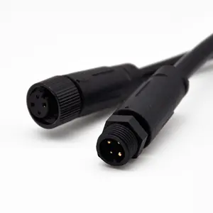 Anpassbares wasserdichtes Elektrokabel 2 3 4 5 6 7 9 Pin IP68 M12 LED wasserdichtes Kabel