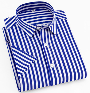 Nieuwe Man Shirt Voor Mannen Professionele Tops Zakelijke Korte Mouw Strepen Heren <span class=keywords><strong>Shirts</strong></span> - Product Image 5