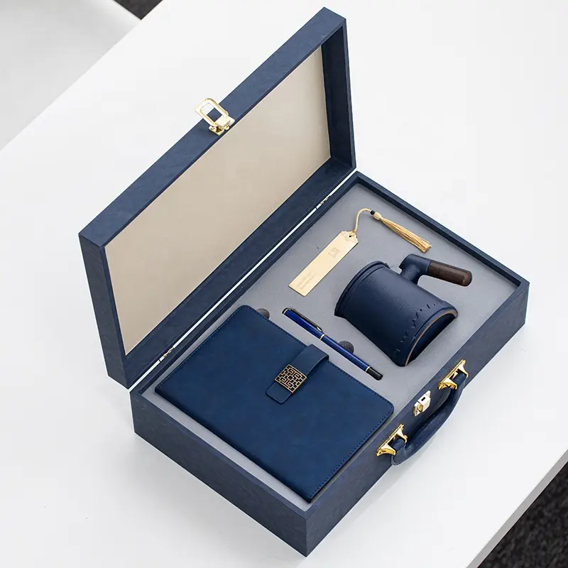 Valise en cuir Emballage Cadeaux de mariage Tasses Cadeau personnalisable pour la Saint-Valentin, anniversaire, mariage Coffret cadeau