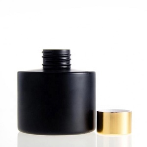 Black Round <strong>100</strong> <strong>ml</strong> 150 <strong>ml</strong> 200 <strong>ml</strong> Perfume <strong>Oil</strong> Reed <strong>Diffuser</strong> in Glass Bottle with Fiber Sticks - Product Image 3