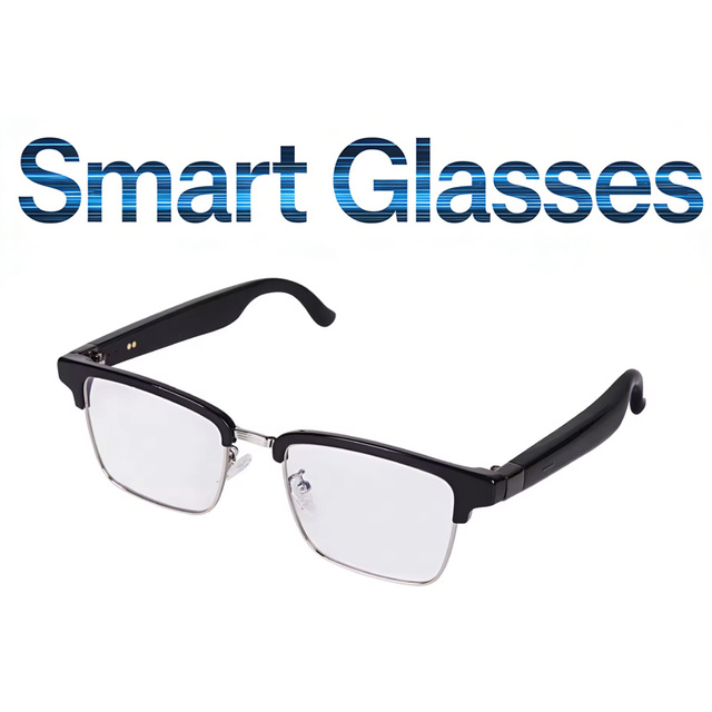 AI Real Time Translation Glasses BT IPX5 Stereo for Travel Business Hands Free Smart Language Translator