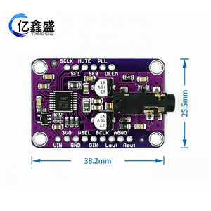 บอร์ดถอดรหัสสเตอริโอ I2S WCMCU-1334โมดูลการแปลงสัญญาณเสียง3-5V - Product Image 5