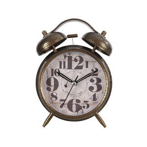 Châu Âu cổ điển hiện đại đôi chuông nhỏ đồng hồ báo thức cơ khí thạch anh luminova <span class=keywords><strong>snooze</strong></span> chức năng sơn kim loại thiết kế sáng tạo - Product Image 5