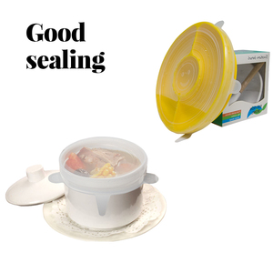 Dụng Cụ Nhà Bếp Nắp Bảo Quản Tươi Bằng Silicon Bộ 6 Cái Nắp Đậy Silicon An Toàn Thực Phẩm Tươi Sống Nắp Đậy Co Giãn Bằng Silicon - Product Image 3