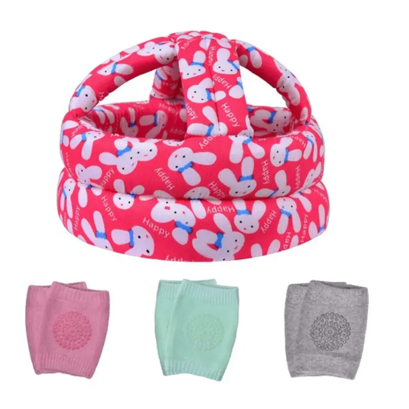 Verstelbare Baby Producten Trending Anti Collision Hoofdbescherming Pad Hoed Veiligheid Helm Met Knie Pads