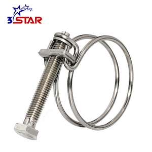 Collier de serrage pour tuyau de lave-linge en acier inoxydable, clips et colliers de serrage à <span class=keywords><strong>double</strong></span> fil - Product Image 6