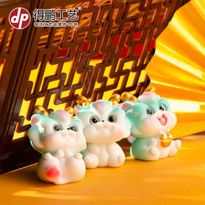 Figura de Dragón de Dibujos Animados, Linda y Artesanal, de Resina, en Paquete de Varias Piezas, Decoración de Año Nuevo Chino para el Hogar, Escritorio, Sala de Estar - Product Image 2