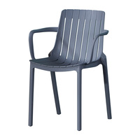Fauteuil d'extérieur empilable moderne en plastique polypropylène rouge