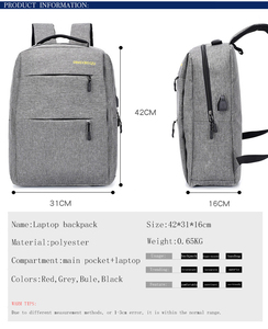 <span class=keywords><strong>Zaini</strong></span> Scolastici Oxford di Alta Qualità, Zaino USB alla Moda, Borsa per Laptop da Lavoro, Set da 3 Pezzi con Borsa a Tracolla - Product Image 5