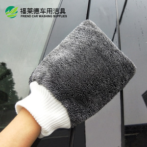 Gant de nettoyage automobile en microfibre tressée 28x19 600gsm pour le detailing – Fournitures d'entretien automobile - Product Image 1