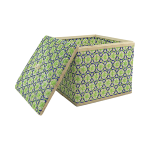 Handmade Bamboo <b>Storage</b> <b>Box</b> with Lid – Colorful Hexagonal Weave Gift Organizer – Vietnam Decorative Handicraft - Product Image 5