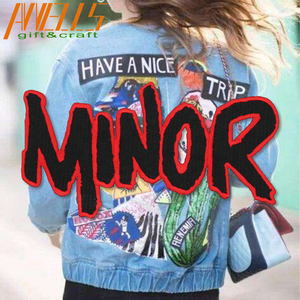 여행 장소 자수 패치에 음악 철 꽃 장미 식물 해골 자수 배지 패치에 바느질 - Product Image 6