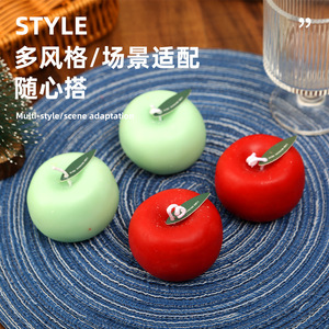 Vela Aromática de Manzana Angju Verde Roja, Duración de 4-12 Horas, Regalo Decorativo para el Hogar y Fiestas - Product Image 1