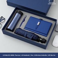 Ensemble cadeau parapluie exécutif, carnet A5, stylo, mug 400 ml, logo personnalisé, cadeau d'entreprise