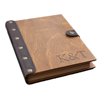 Agenda quotidien personnalisé A5 et A6, carnet de notes avec logo personnalisé, couverture en bois évidée, style imprimé sculpté, livre de messages vierge, cadeau