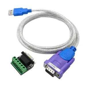 Câble série personnalisé Plug and Play haute compatibilité WIN10 FTDI FT232 USB vers RS 485/422 câble convertisseur DB9 PIN RS232