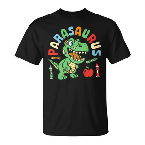 Camiseta de dinosaurio Parasaurus para educadores y profesores, diseño divertido - Product Image 2