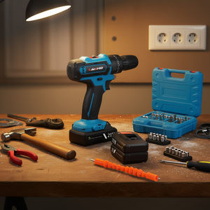 Juego de Taladro Inalámbrico de 21V con 2 Baterías, Portabrocas sin Llave, Torque de 265 in-Lbs, 25+3 Posiciones, 24 Brocas para Reparaciones del Hogar, Automóviles y Manualidades-1 - Product Image 2