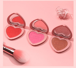 Blush de haute qualité Private Label Love Heart <span class=keywords><strong>Shape</strong></span> Blush Face Palette de blush de couleur unique - Product Image 6